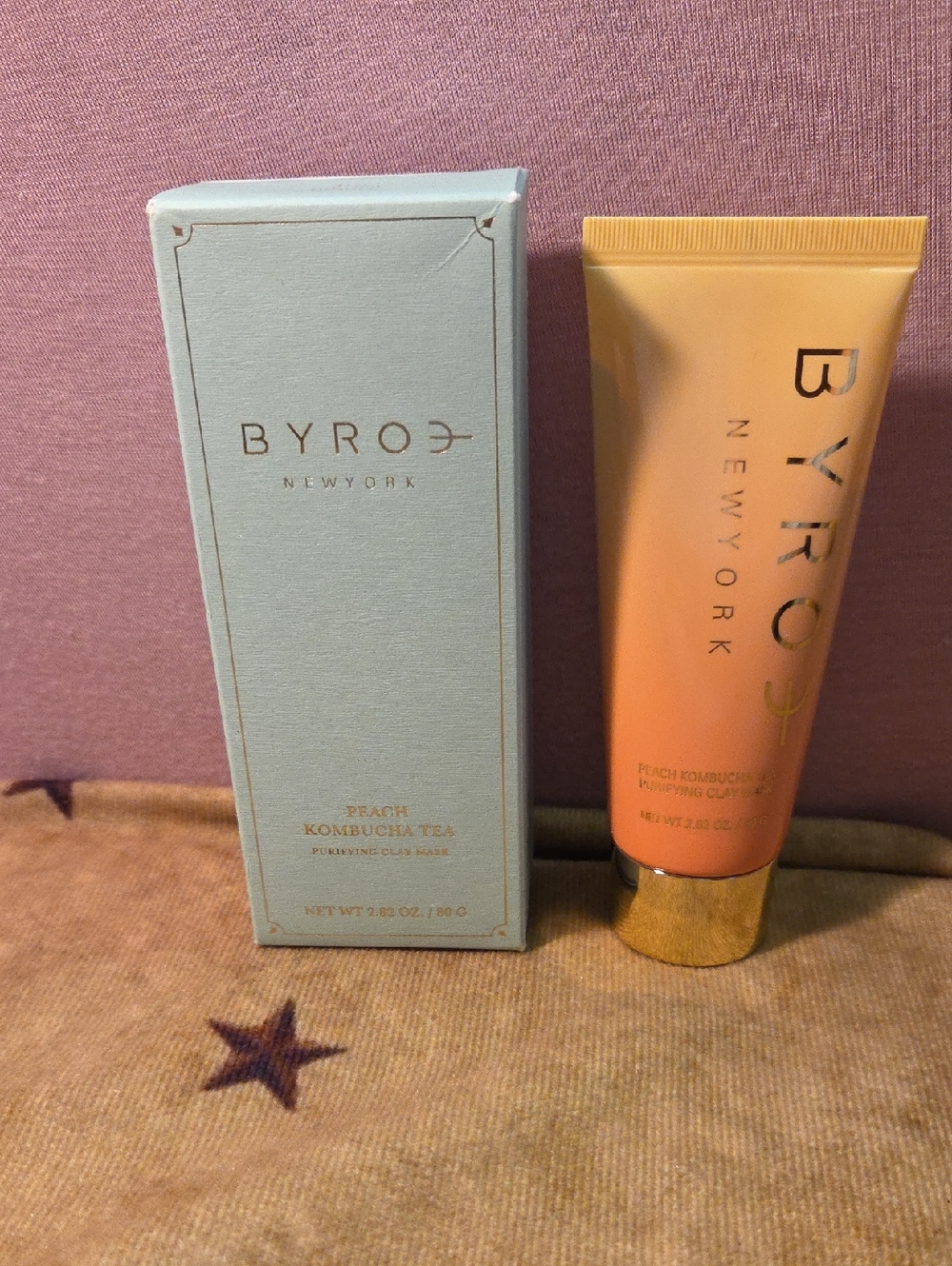 Byredo Peach Kombucha Tea Skincare Tube - Peach, Gold, Light Blue